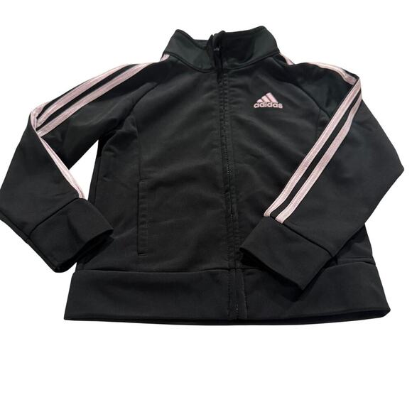 adidas Other - Adidas Toddler Black/Pink Track Jacket Size 24M